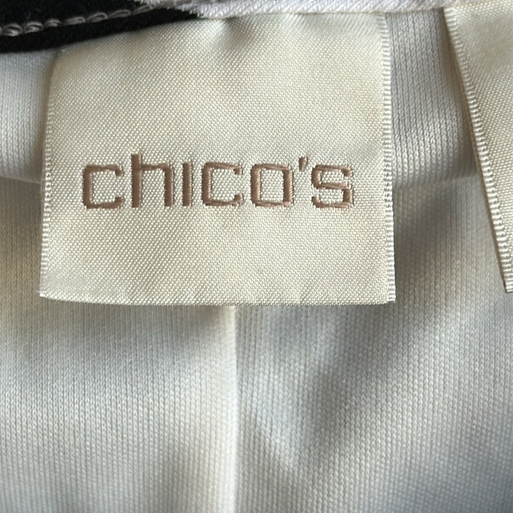 Chico’s black, white, and gray chevron-striped high-low maxi dress, size 3 (16) - Picture 8 of 11